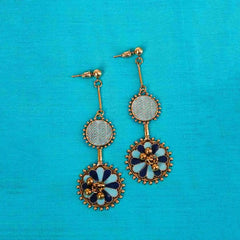 Bright Dual Coloured Floral Enamel Earrings