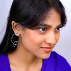 Orbit Silver Hoop Earrings