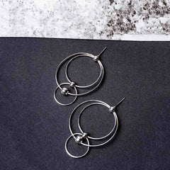 Orbit Silver Hoop Earrings