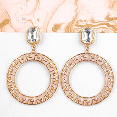 Eclectic Golden Crystal Earrings