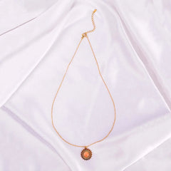 Halo Sun Pendant Necklace - 18K Gold Plated