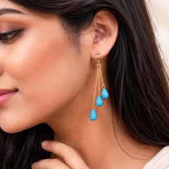 Vibrant Beaded Chain Drop Earrings