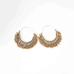Antique Chandbali Hoop Earrings