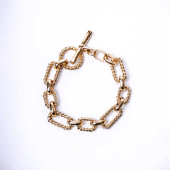 Gold Toned Link Chain Bracelet