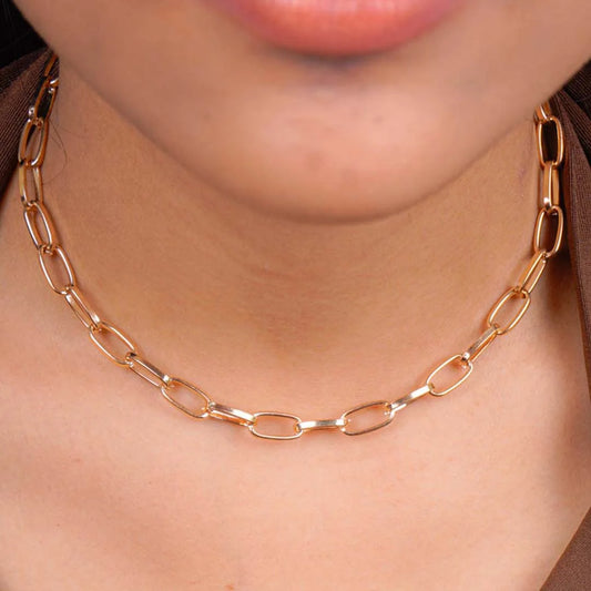 Gold Tone Link Chain Necklace