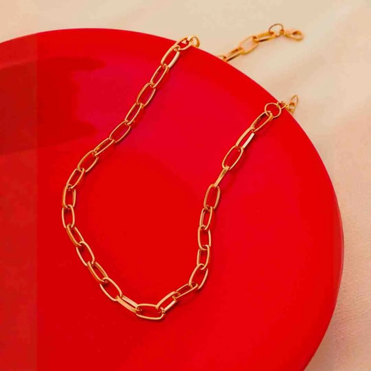Gold Tone Link Chain Necklace