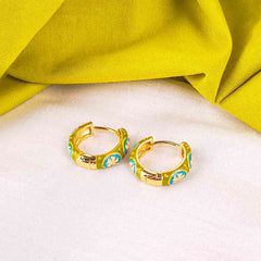 Pista Bloom Hoops Earrings - 18K Gold Plated