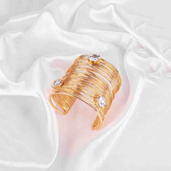 Crystal Sparkle Statement Bracelet - 18K Gold Plated