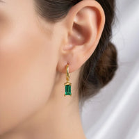 Crystal Gems Small Round Hoops - 18K Gold Plated