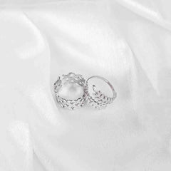 Pack of 2 Leaf Vine And Lattice Rings