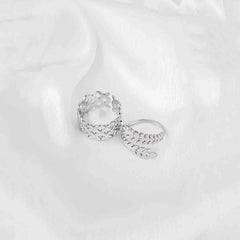 Pack of 2 Leaf Vine And Lattice Rings
