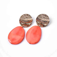 Bold Orange Statement Earrings