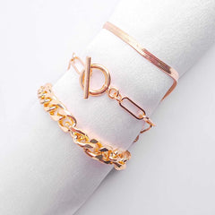 Triple Link Set Bracelet Combo