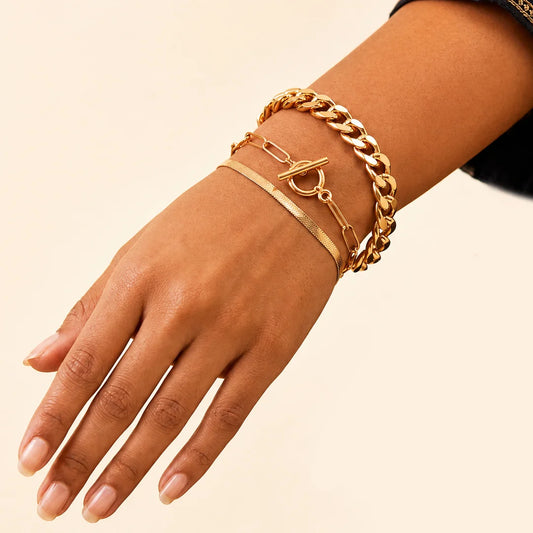 Triple Link Set Bracelet Combo