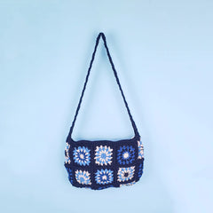 Indigo Azure Crochet Sling Bag