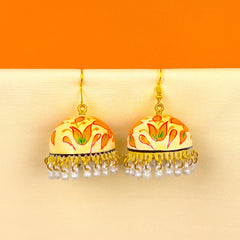 Lotus Bell Meenakari Jhumka