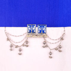 Royal Blue Noor Meenakari Earchain Earrings
