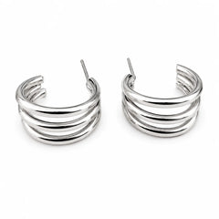 Infinity Silver Hoop Earrings