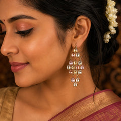 Crystal Petal Drop Earrings