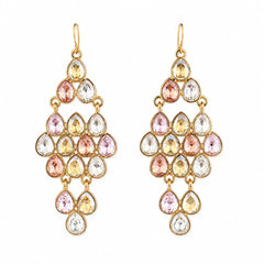 Crystal Petal Drop Earrings
