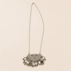 Boho Mirror Oxidised Necklace