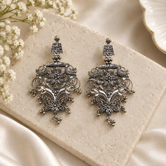 Gulbahar Silver Statement Earrings