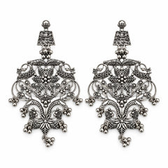 Gulbahar Silver Statement Earrings