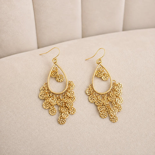Boho Antique Gold Dangler Earrings