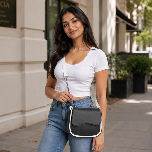 Urban Chic Black & White Sling Bag