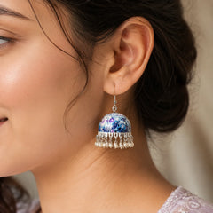 Colourful Meenakari Bell Jhumka