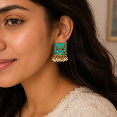 Intricate Colourful Meenakari Studs