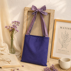 Navy Blue Knot Tote Bag