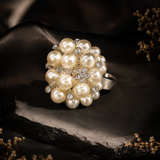 Pearl Cluster Cocktail Ring