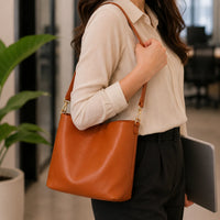 Tan Bucket Bag