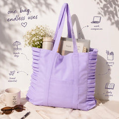 Lavender Frill Tote Bag