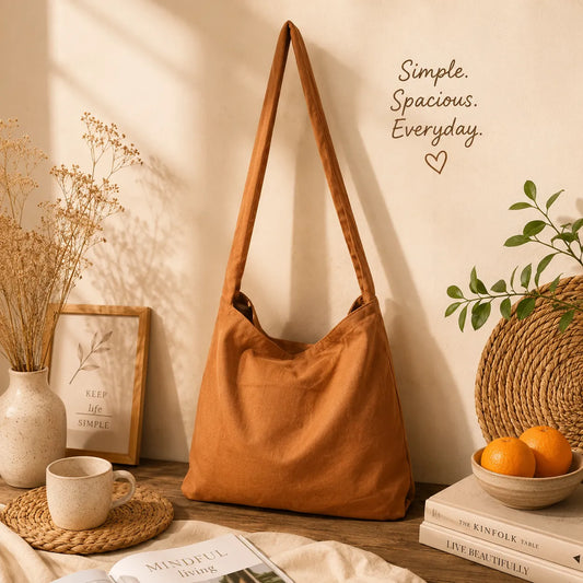 Tan Hobo Tote Bag