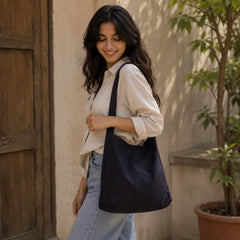 Black Hobo Tote Bag