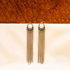 Antique Boho Chain Tassel Dangle Earrings