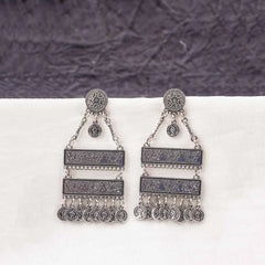 Intricate Antique Layered Coin Charm Earrings
