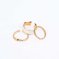 Pack of 3 Golden And White Rings Combo