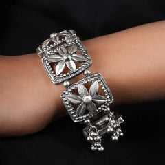 Oxidised Floral Bracelet