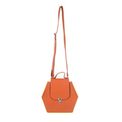 Tan Hexagonal Crossbody Bag