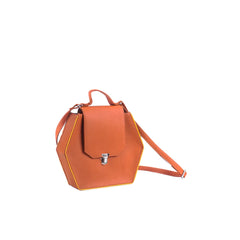 Tan Hexagonal Crossbody Bag
