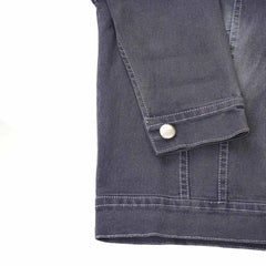 Grey Crop Denim Jacket