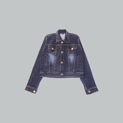 Black Crop Denim Jacket