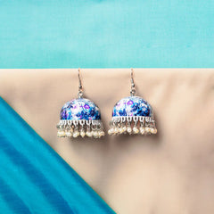 Colourful Meenakari Bell Jhumka