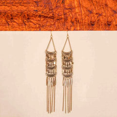 Antique Boho Long Chain Tassel Earrings