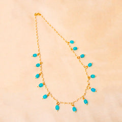 Beaded Pearl Oval Golden Necklace