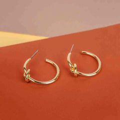 Classic Knot Shaped Hoop Earrings