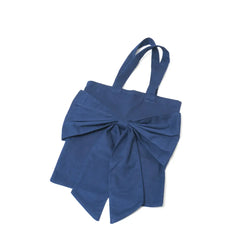 Midnight Blue Bow Tote Bag